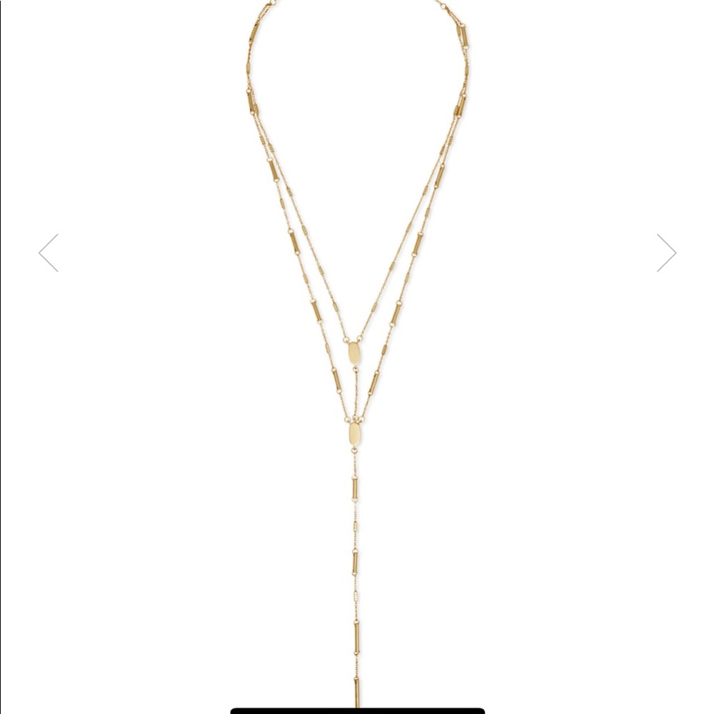 Adelia Y Necklace in Gold